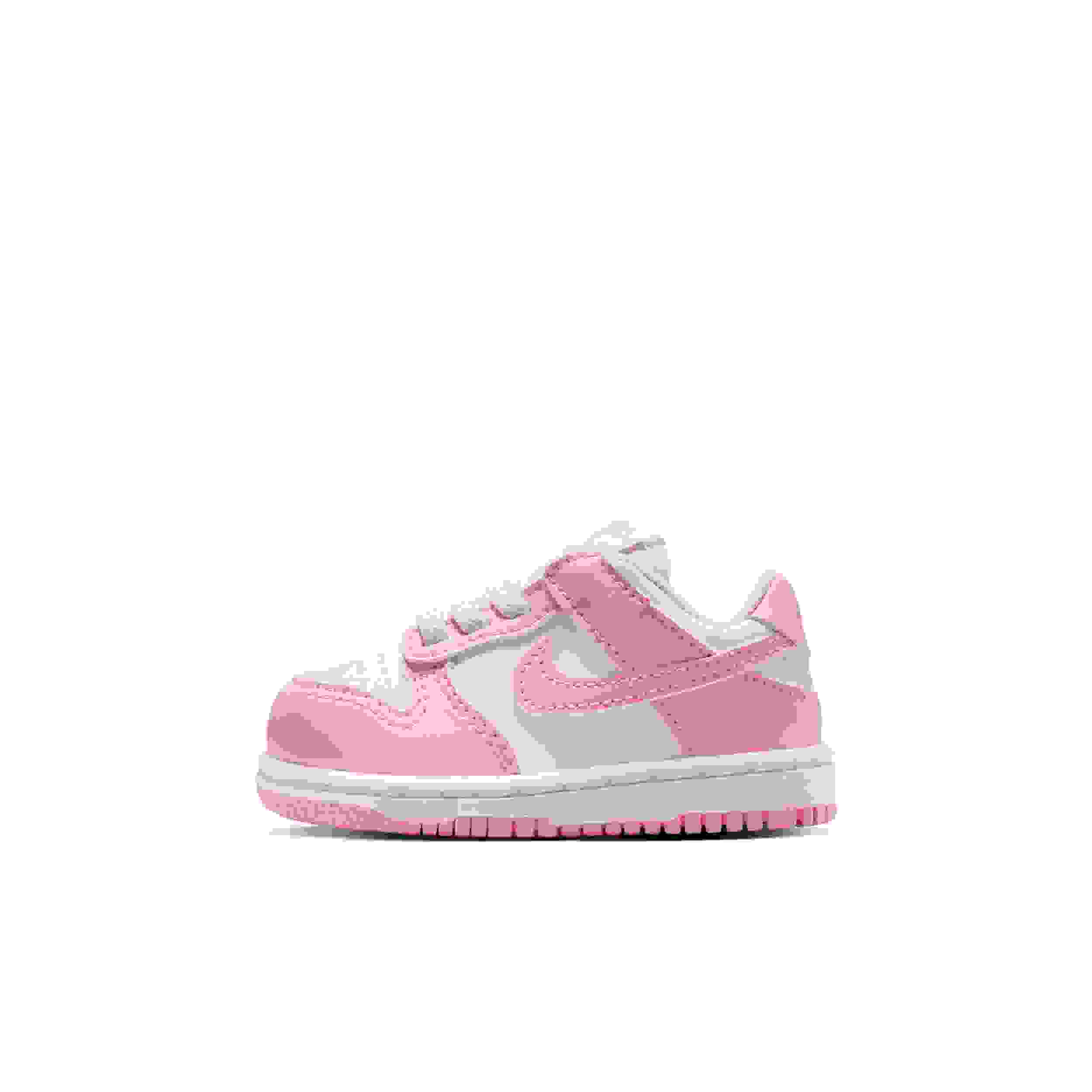 Nike Dunk Low Infant Girls' "White/White/White/Pink Rise" Shoe